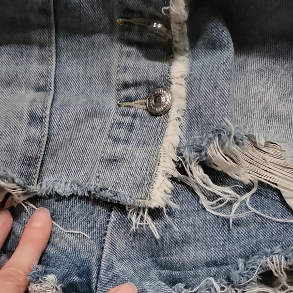 New Y2k Blue Denim Button-Up Shorts | Size Small | Skort Built In Shorts! ♡ - Picture 2 of 2